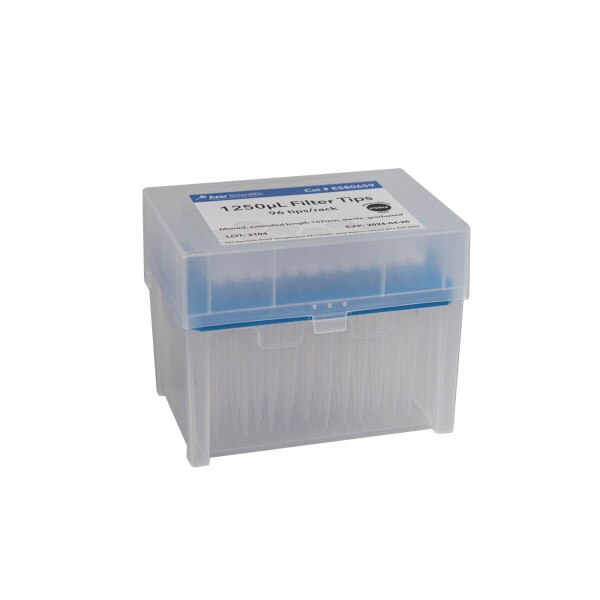 Pipet tips, 1250uL, rack